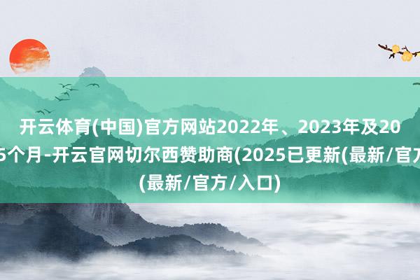 开云体育(中国)官方网站2022年、2023年及2024年前5个月-开云官网切尔西赞助商(2025已更新(最新/官方/入口)