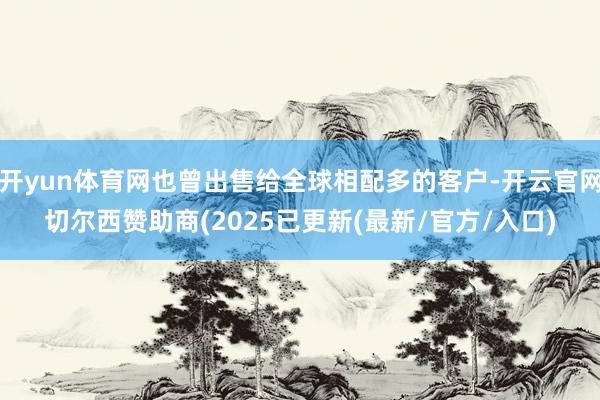 开yun体育网也曾出售给全球相配多的客户-开云官网切尔西赞助商(2025已更新(最新/官方/入口)