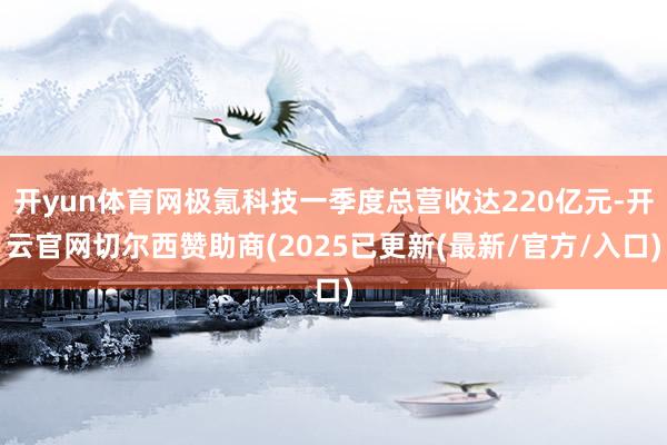 开yun体育网极氪科技一季度总营收达220亿元-开云官网切尔西赞助商(2025已更新(最新/官方/入口)